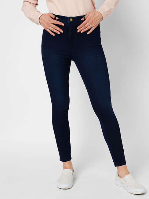 JDY by ONLY Dark Blue High Rise Skinny Fit Jeans