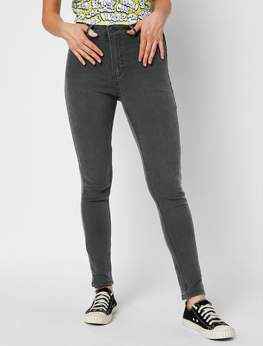 JDY by ONLY Grey High Rise Skinny Fit Jeggings