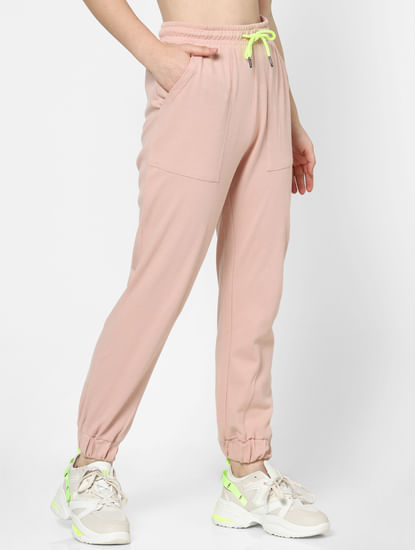 Pink Mid Rise Sweatpants 