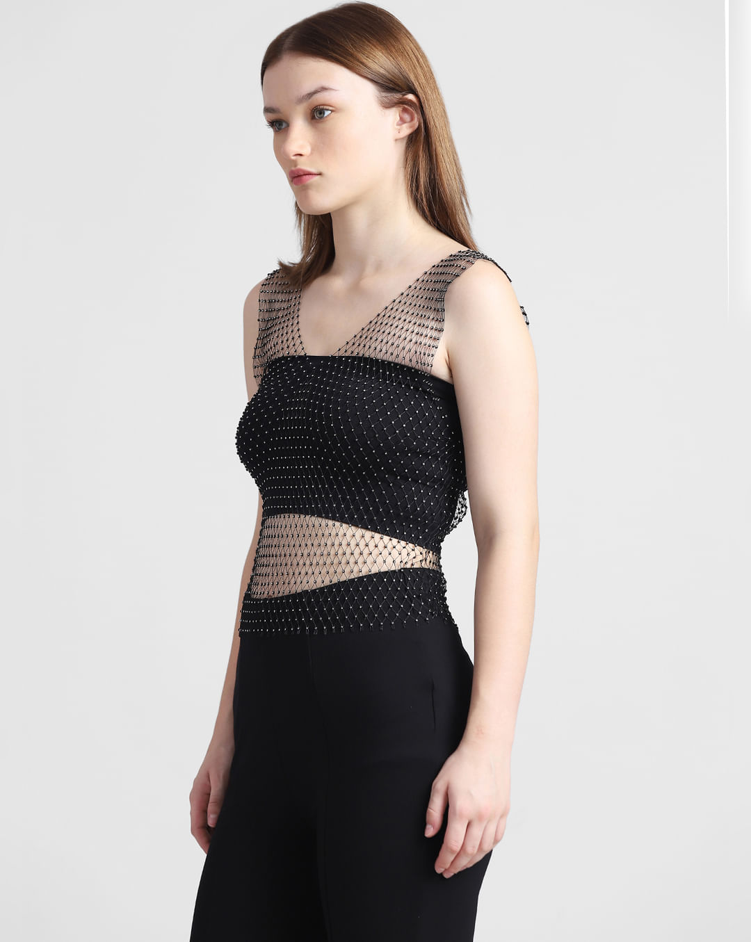 NWT Zara Blogger Favorite Black Lace Crop Top
