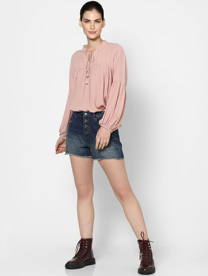 Pink Dobby Top