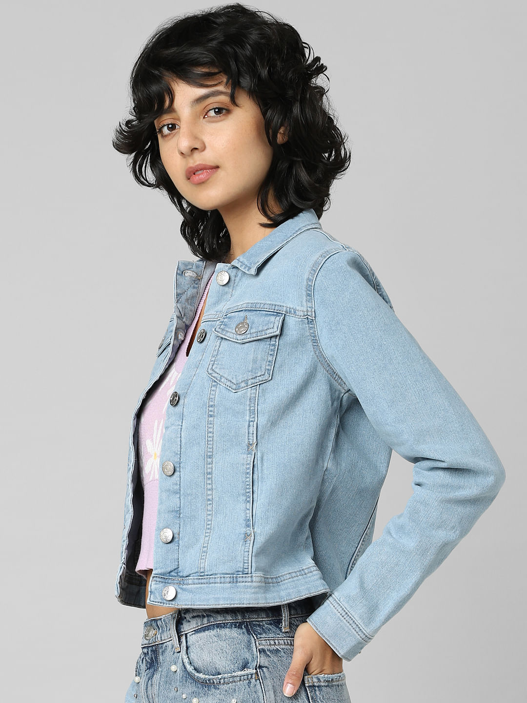 Bristol Embroidered Denim Jacket - Poetry Clothing Store