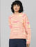 Pink Cable-Knit Pullover