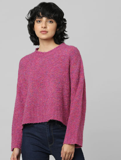 Pink Brushed Knit Pullover