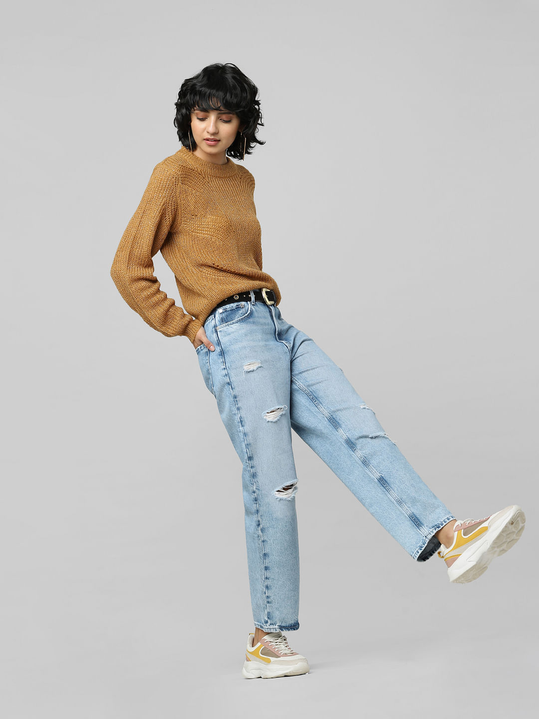 WOMEN FASHION Jeans Straight jeans Ripped Navy Blue 36                  EU discount 67% Esmara straight jeans 
