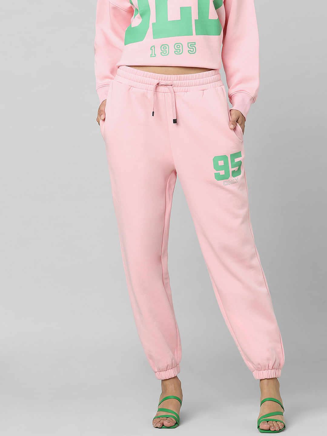 Pink gray online sweatpants