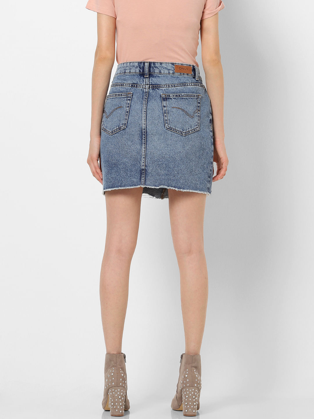 denim skirt grey