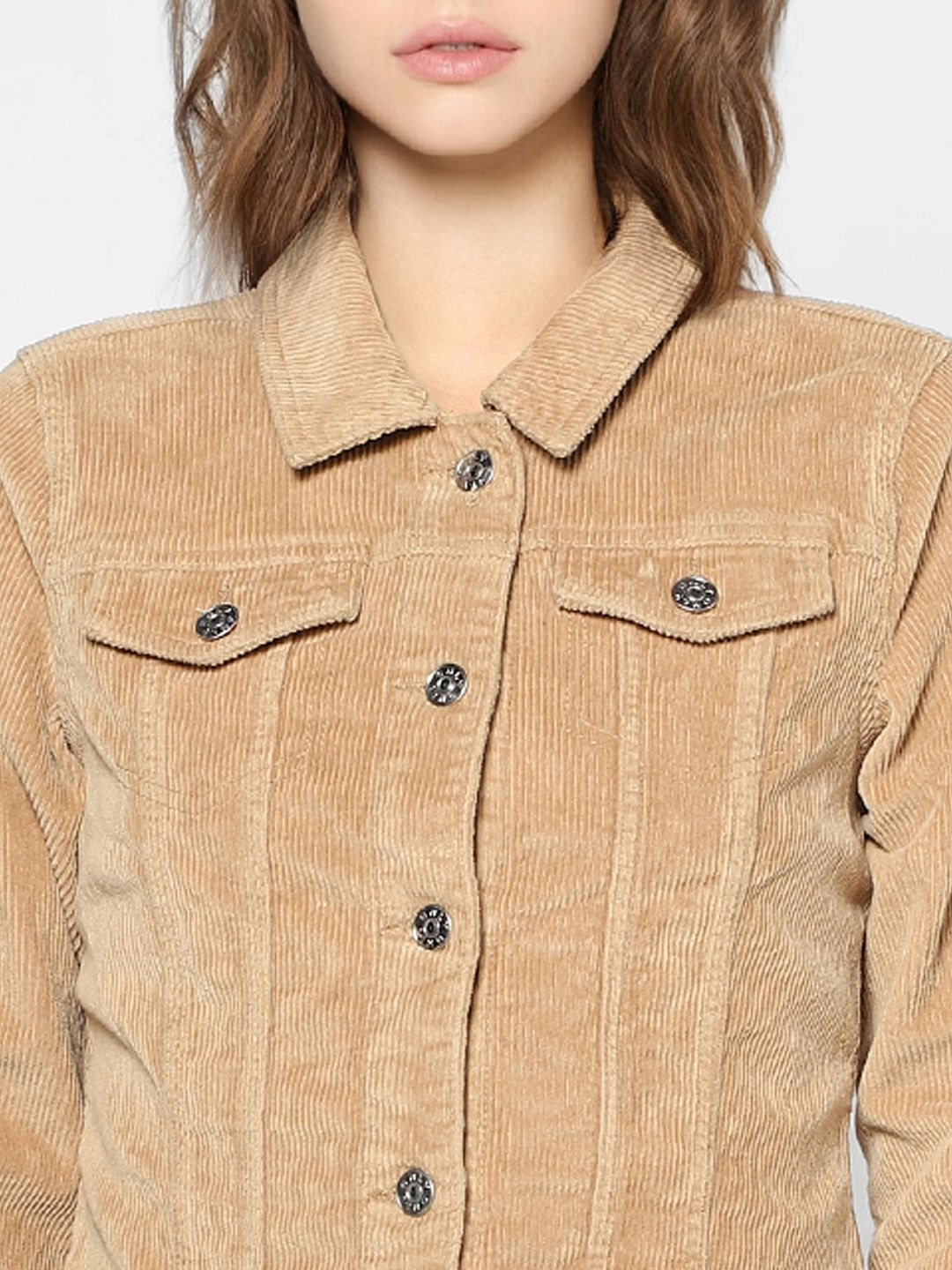 corduroy jacket with fur women