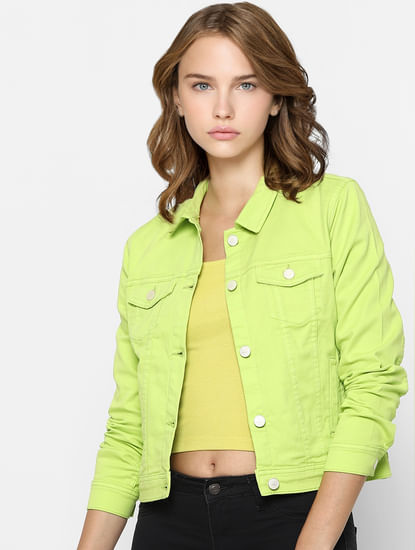 Neon Yellow Denim Jacket 