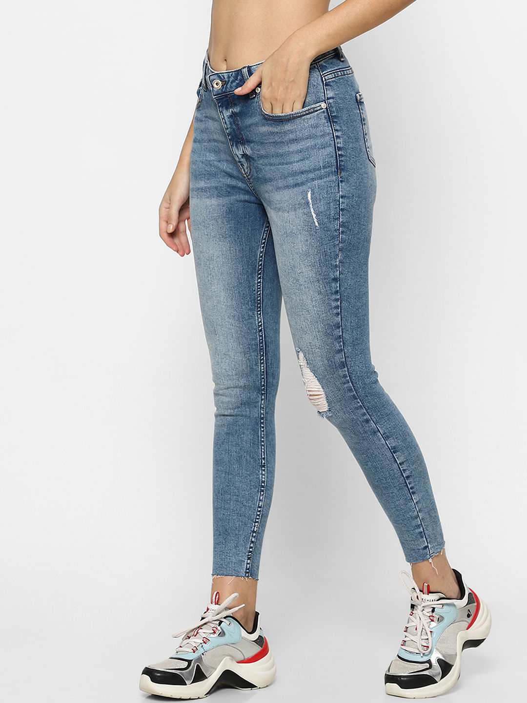 Buy online Light Blue Denim Jeans from Jeans & jeggings for Women by Fungus  for ₹1699 at 0% off | 2024 Limeroad.com