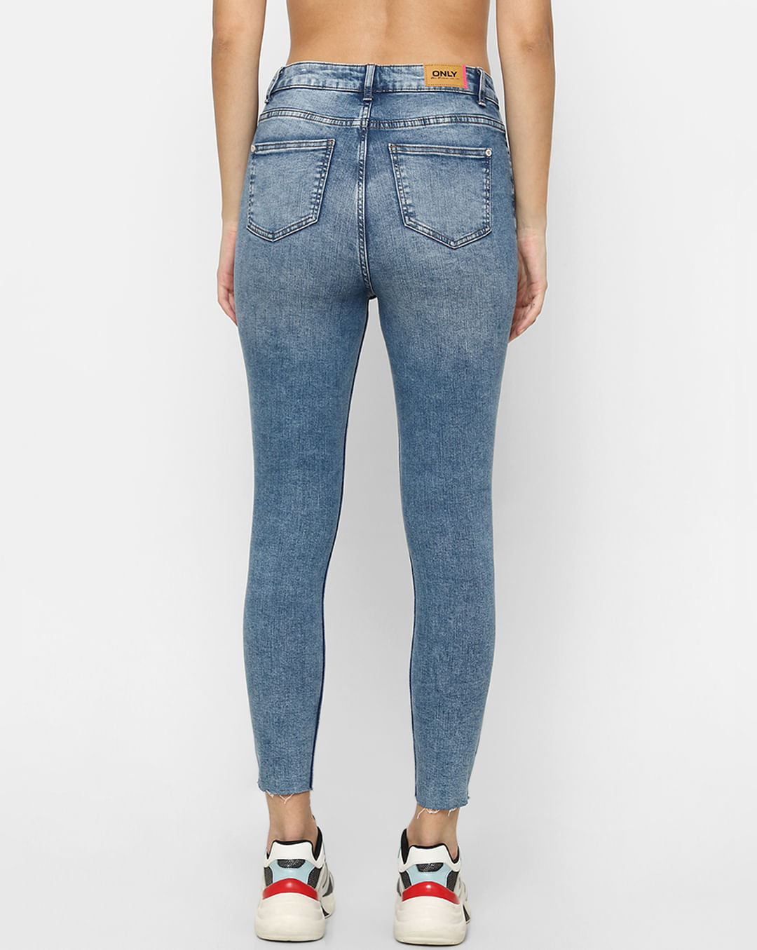 Buy Blue High Rise Ripped Skinny Jeans for Women, ONLY