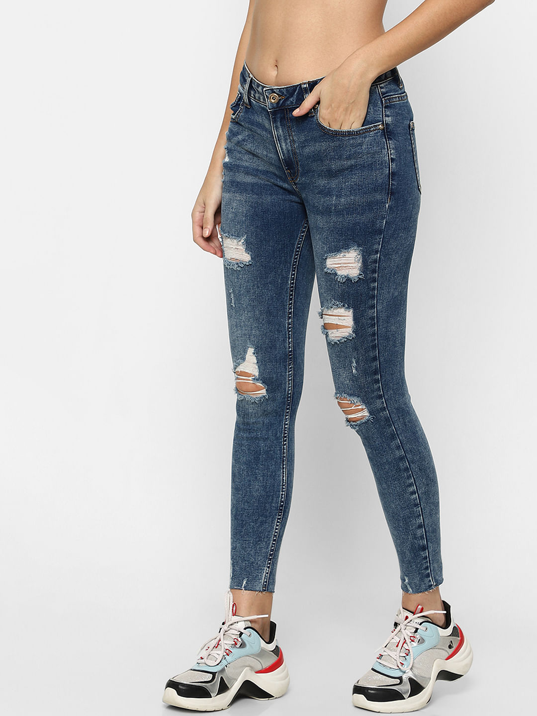 ripped denim jeans skinny