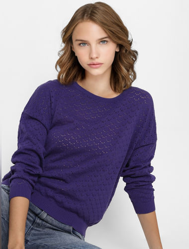 Violet Cut Work Pullover