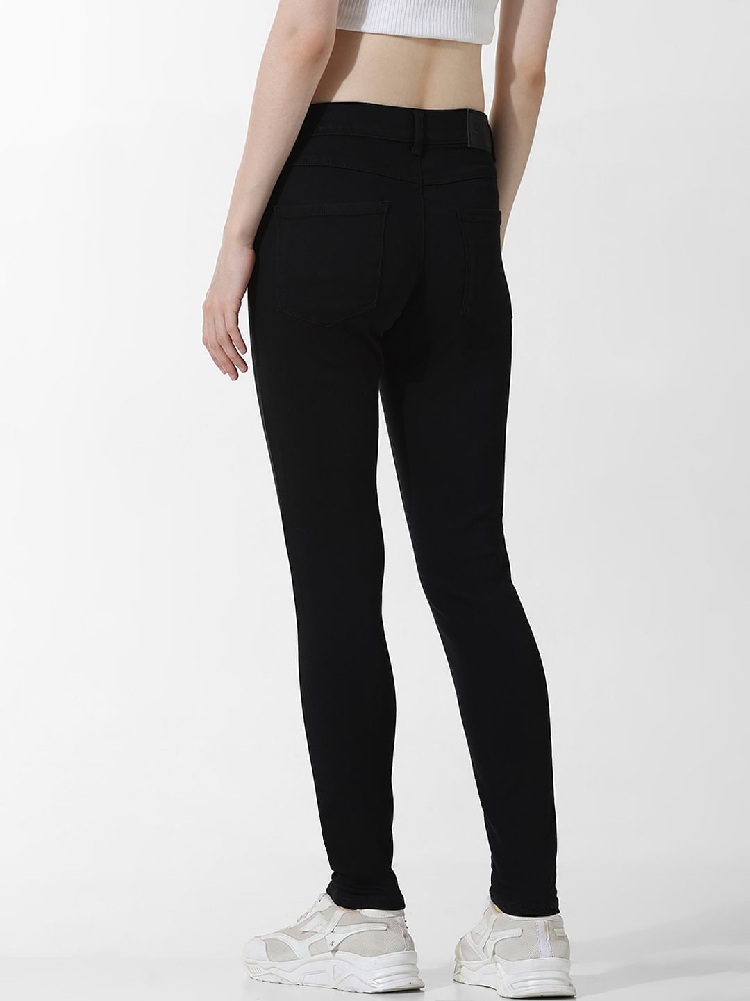 Buy Black Mid Rise Skinny Jeggings For Women ONLY