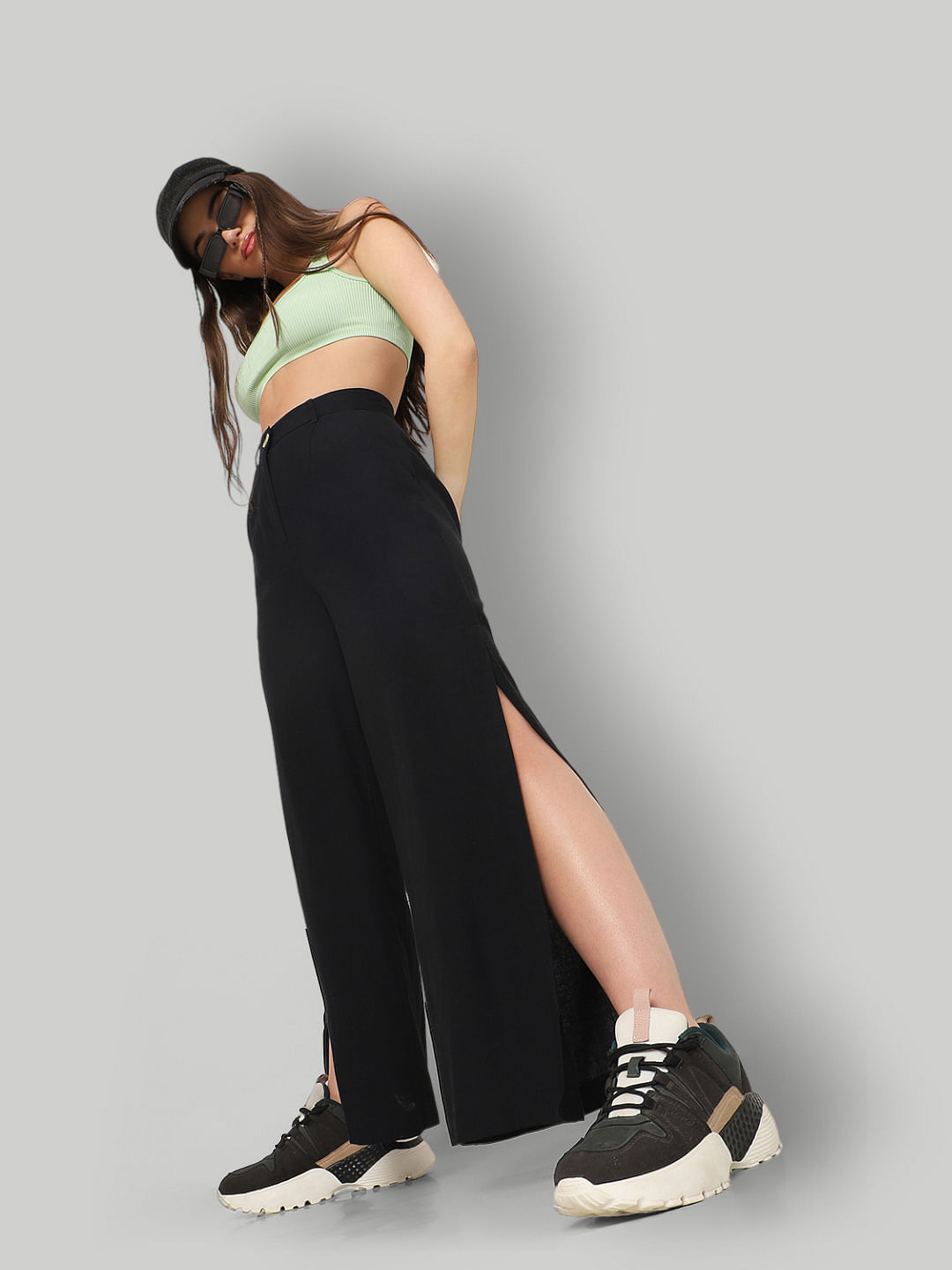 Buy Black Trousers  Pants for Women by Zastraa Online  Ajiocom