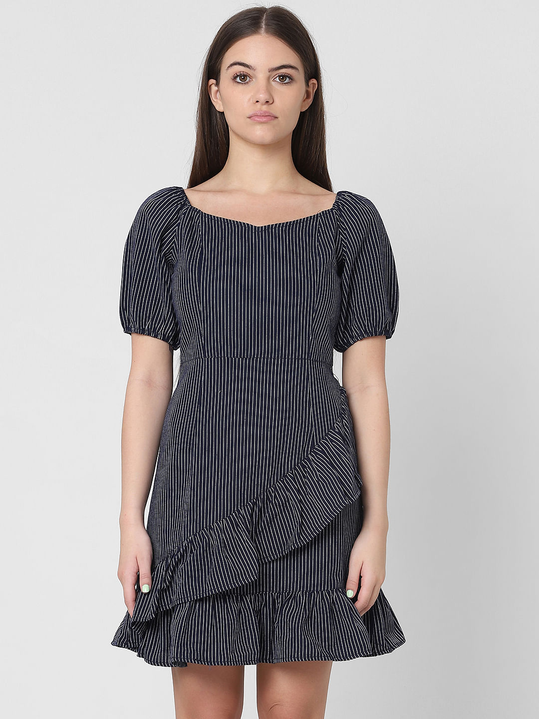 Striped clearance denim dress