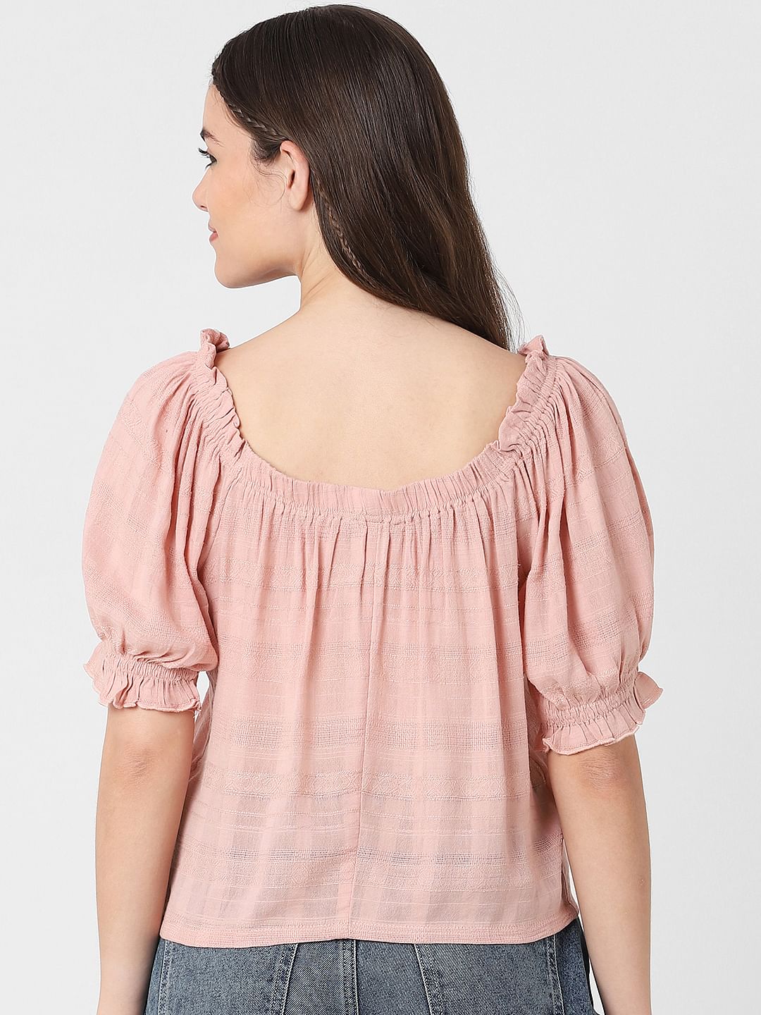 Pink off shoulder discount top