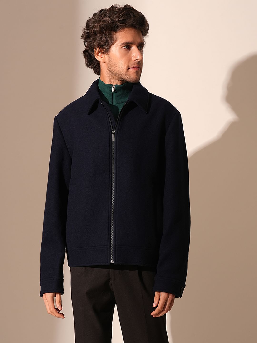 BLUE ZIPPED JACKET|155642801-Sky-Captain BLUE ZIPPED JACKET|155642801-Sky-Captain