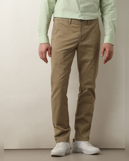 Green Mid Rise Slim Fit Chinos