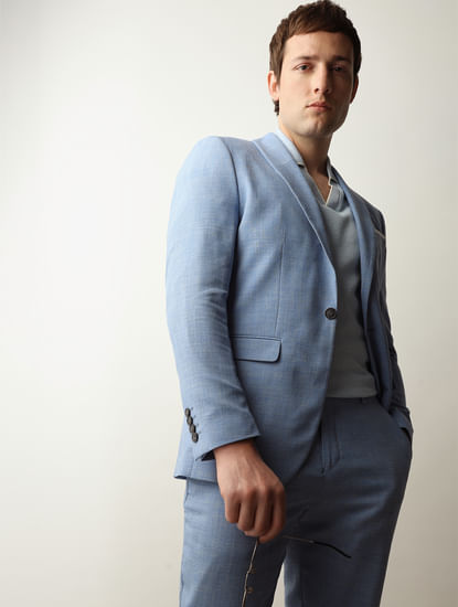 Light Blue Suit-Set Blazer