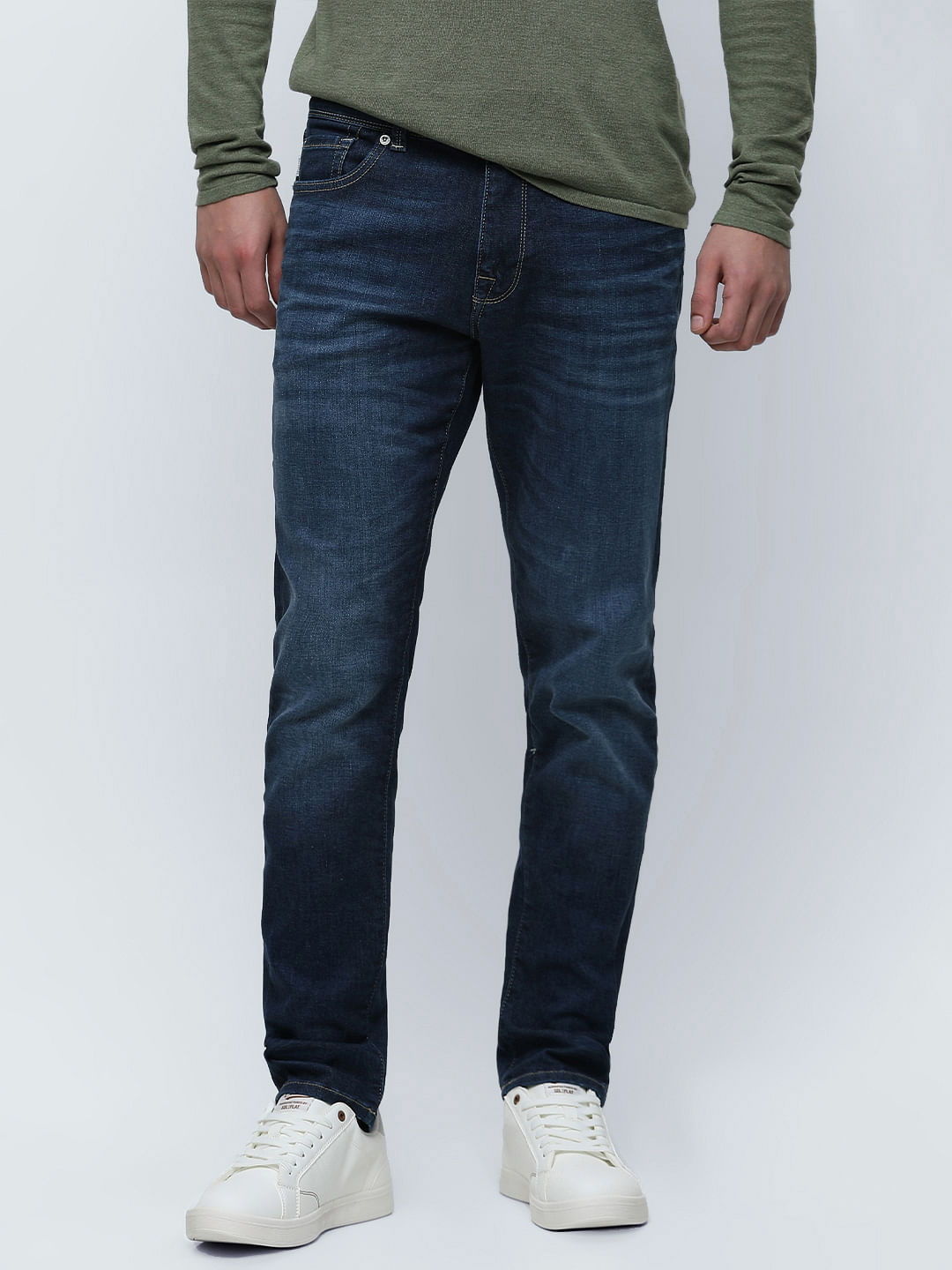 Buy Blue Solid Slim Fit Jeans for Men Online at Killer Jeans | 510166