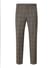 Brown Mid Rise Check Slim Fit Trousers