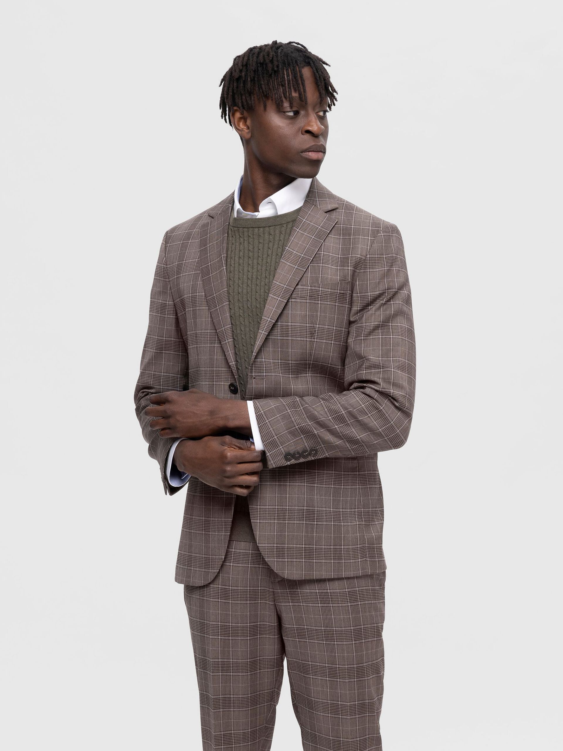 Grey check sale blazer combinations