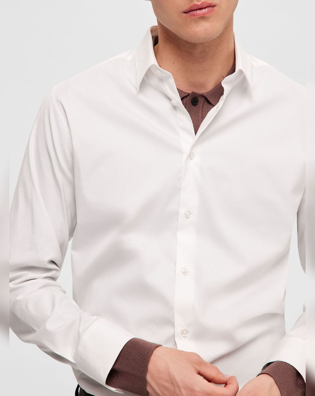 Buy White Full Sleeves Shirts Homme at Selected for | Online 408016 Men