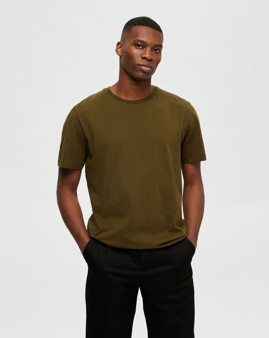 Være rørledning Fordeling Buy Green Crew Neck T-Shirts for Men Online at Selected Homme | 408371