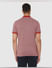 Red Contrast Tipping Polo Neck T-Shirt