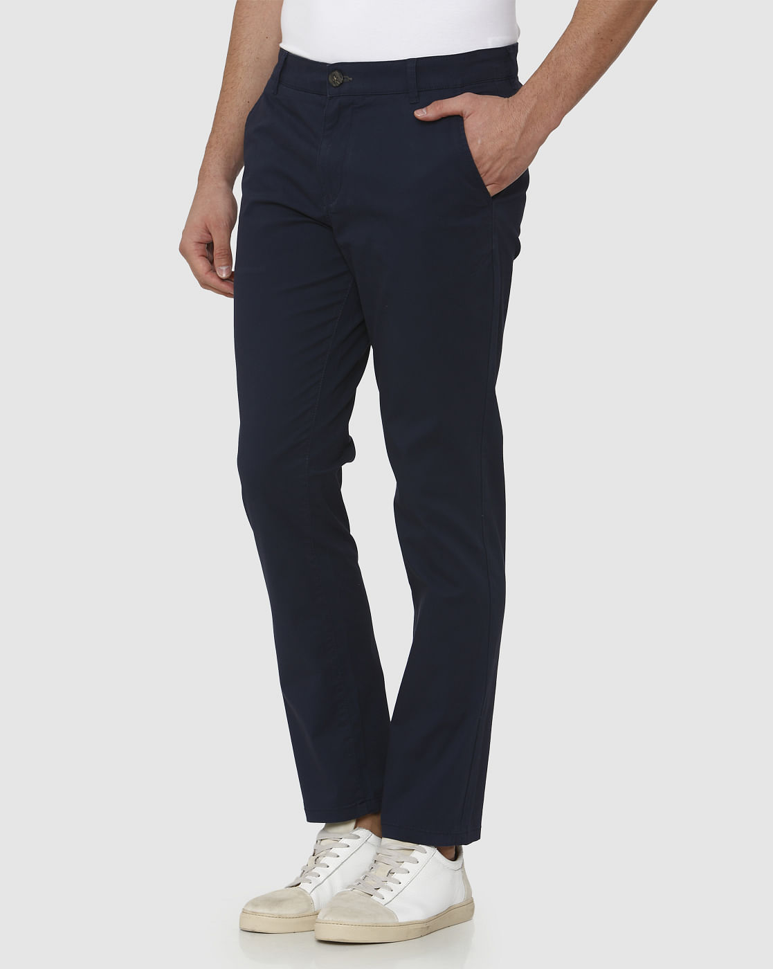 mens navy blue slim fit chinos