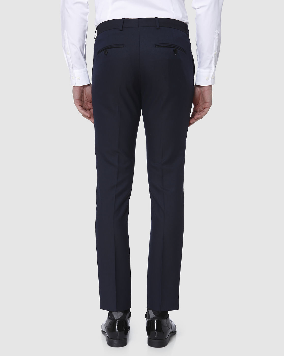 navy blue formal trousers for ladies