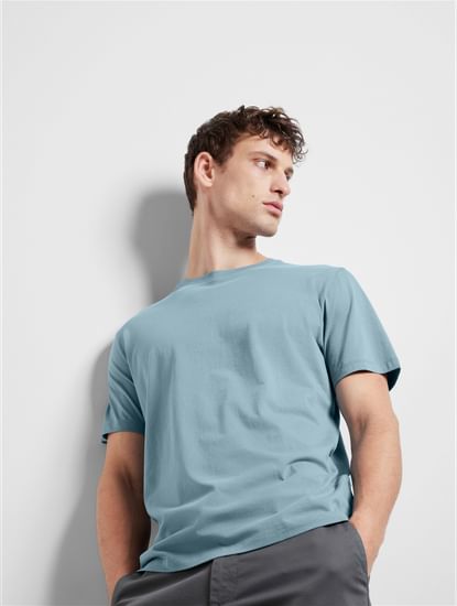Blue Organic Cotton T-shirt