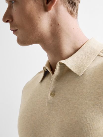 Brown Knitted Polo