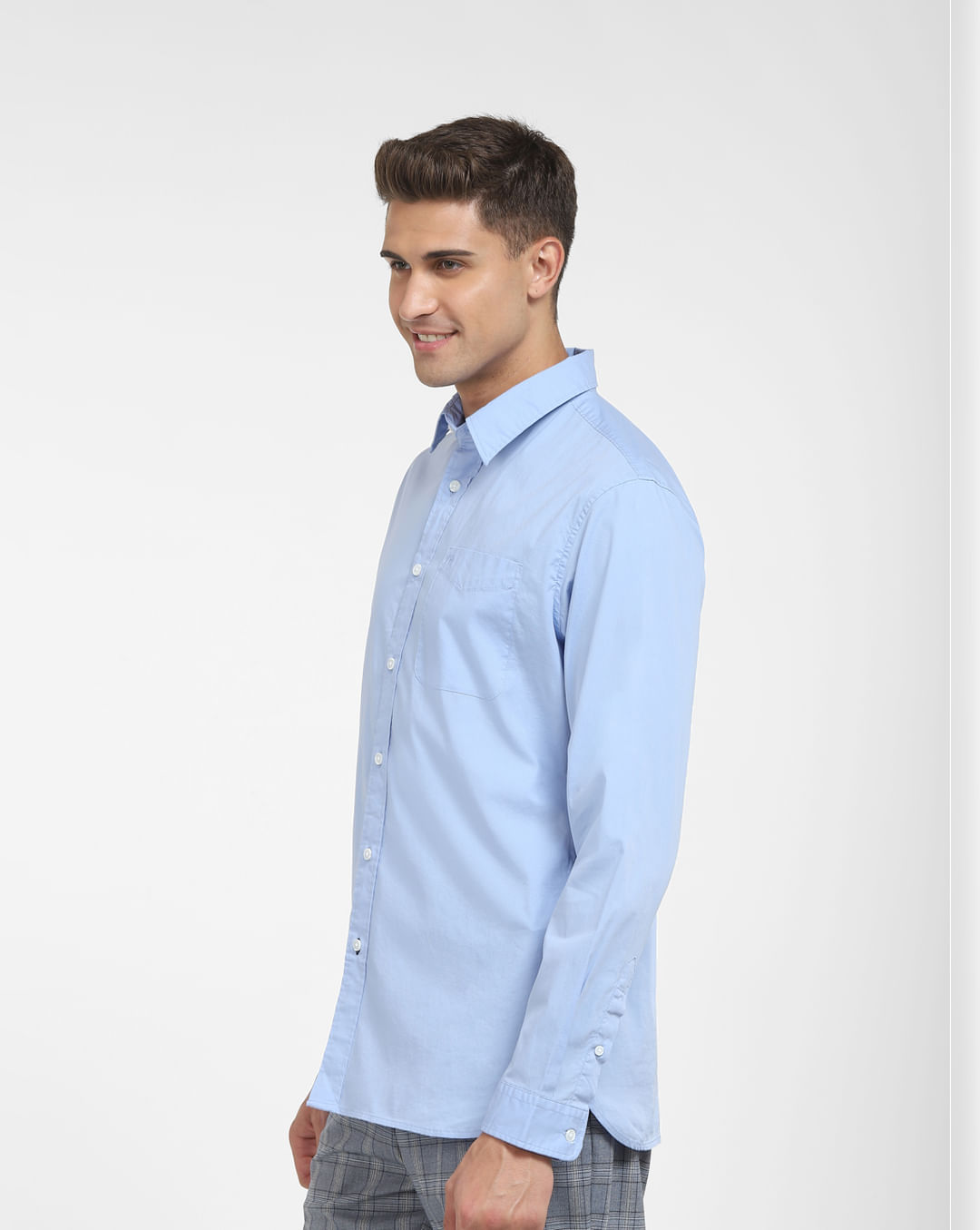 Sleeves Full at |228538603 SELECTED Online Formal Men for HOMME Shirt Blue Light Buy