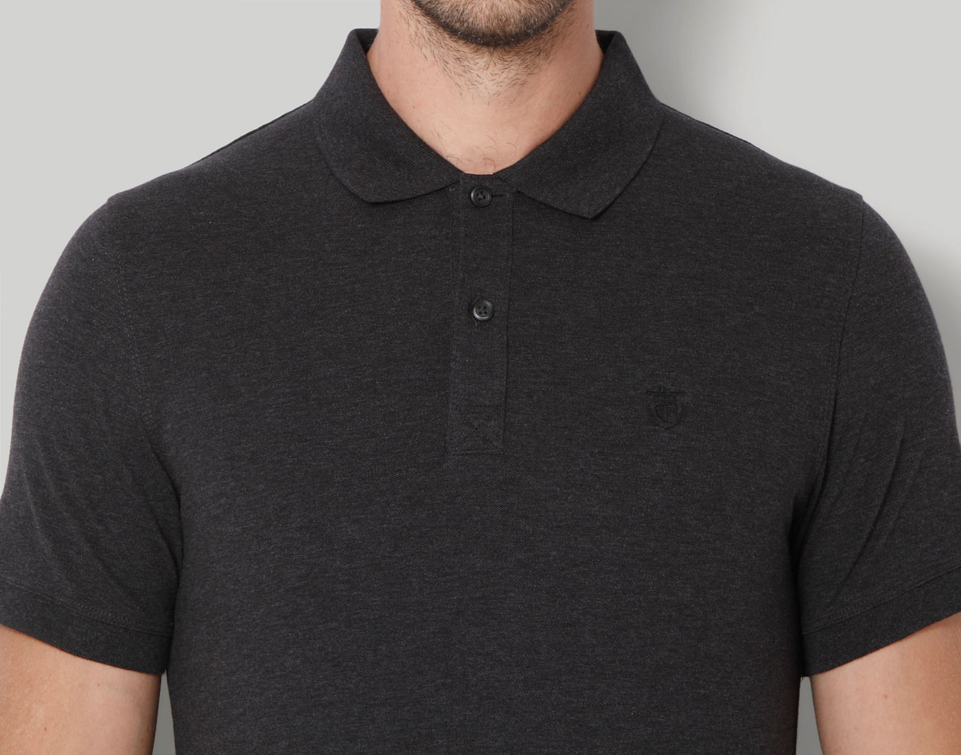 dark grey polo t shirt