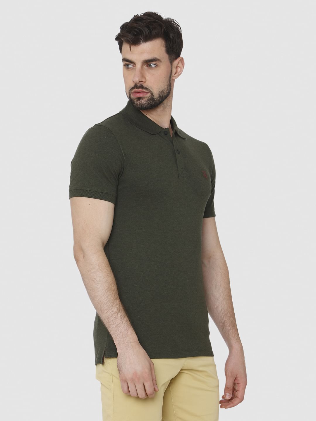 dark green polo neck