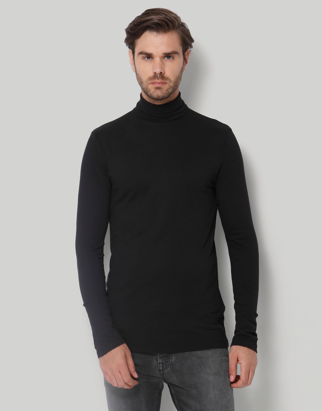 black turtle neck shirts