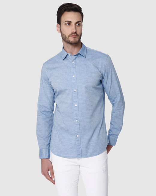 Blue Full Sleeves Shirt