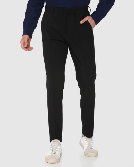 Black Tapered Fit Pants