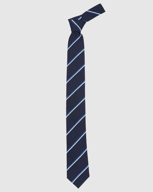 Dark Blue Striped Tie