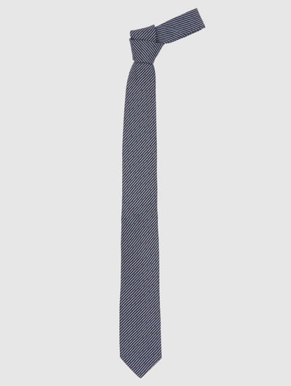 Dark Navy Printed Tie