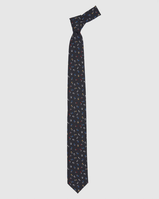 Black Printed Tie