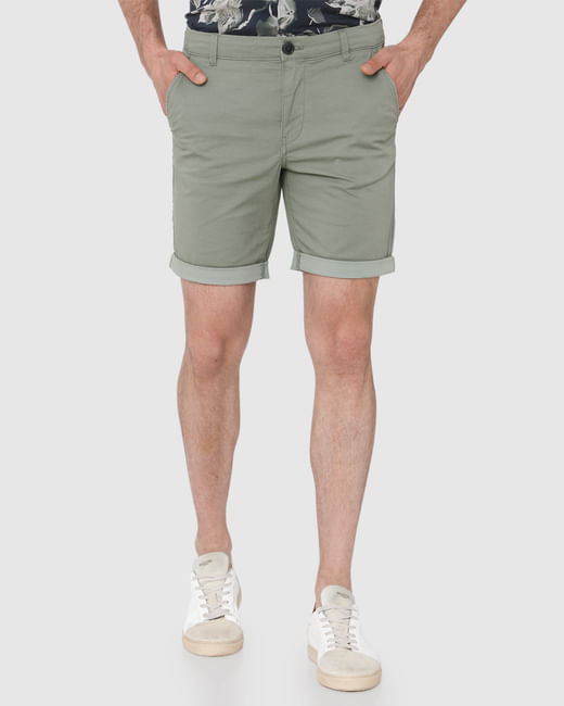 Green Chino Shorts