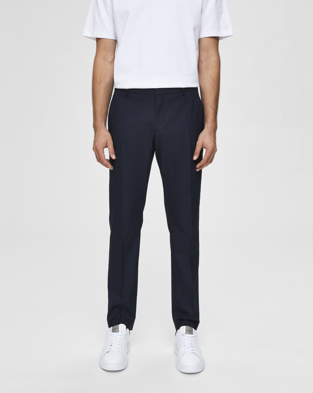 Buy Navy Blue Trousers for Men Online at Selected Homme | 183635301