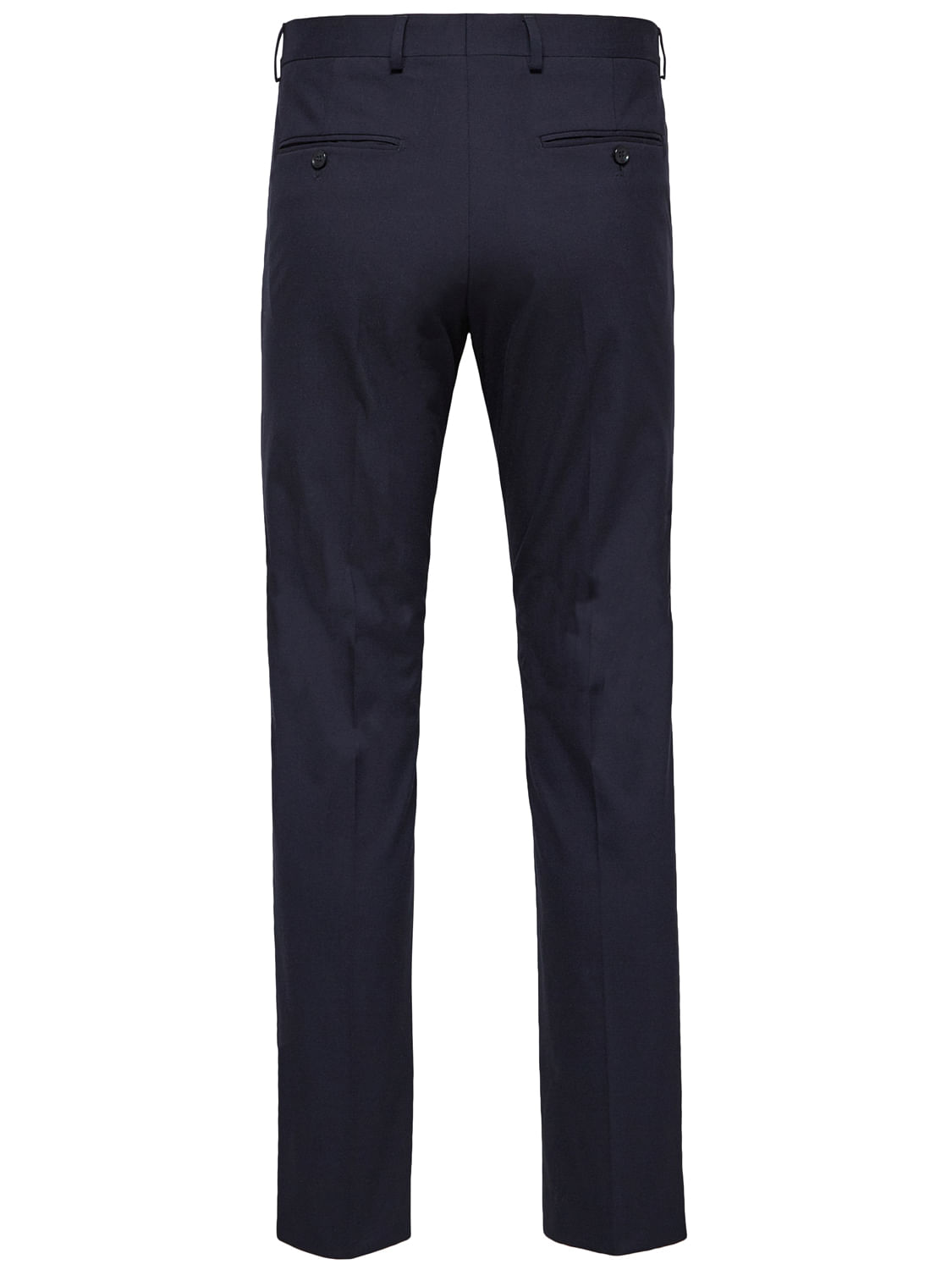 Oakland Navy Blue Slim Fit Pinstripe Pants | BOJONI