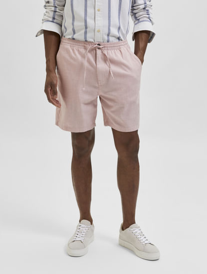 Pink Cotton & Linen Trousers