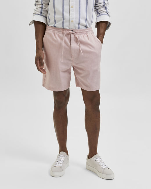 Pink Cotton & Linen Trousers