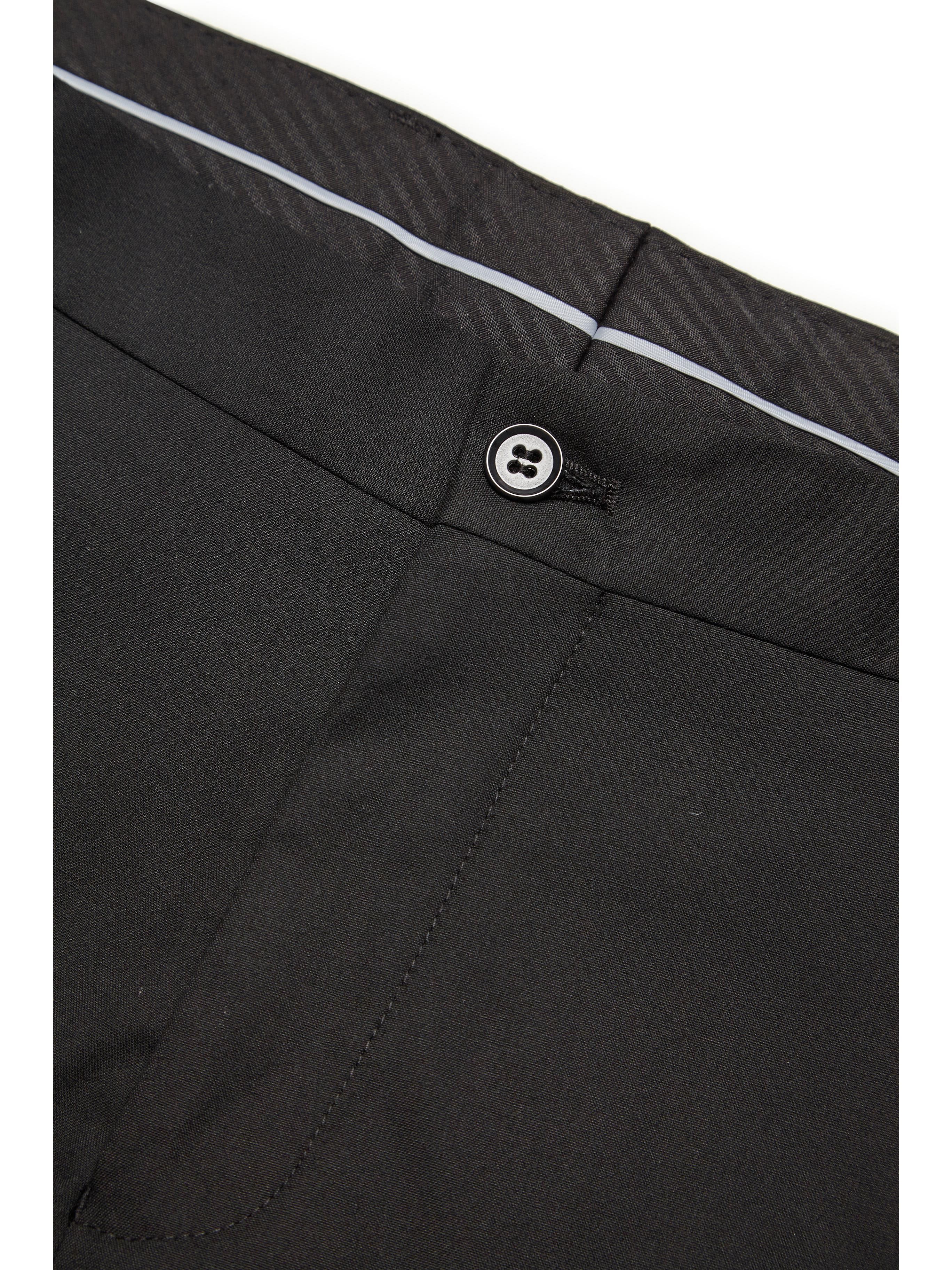Black Slim Fit Suit Trousers with Stretch