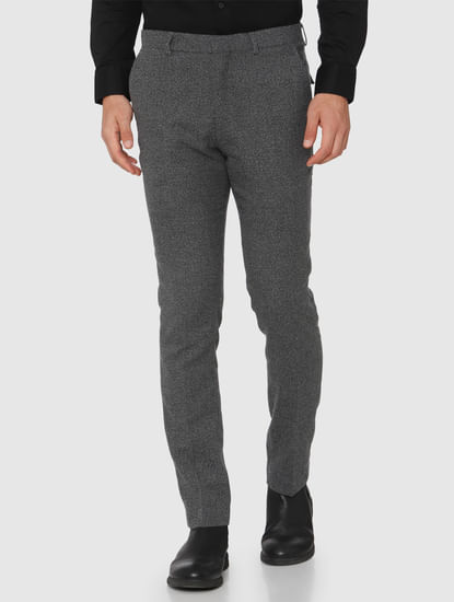 Grey Mid Rise Trousers